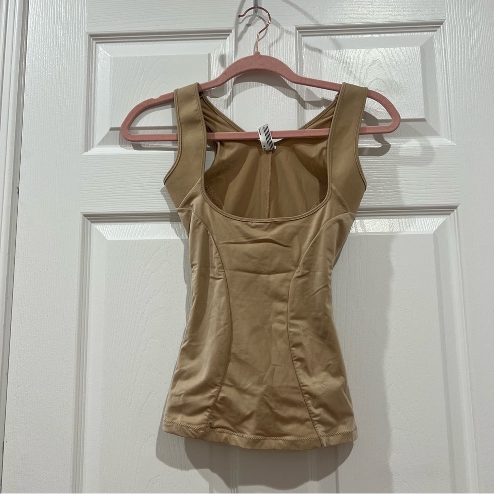 Flexes By Maidenform Nude Open Tank Firm Control Shape Wear Size L